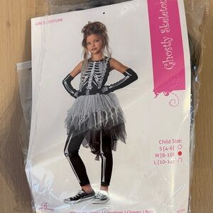 Ghostly Skeleton Kids Costume - Black and White